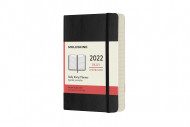Moleskine 2022 12-month Daily Pocket Softcover Notebook: Black