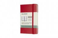 Moleskine 2022 12-month Weekly Pocket Hardcover Horizontal Notebook: Scarlet Red
