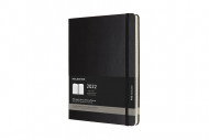 Moleskine 2022 Pro 12-month Weekly Extra Large Hardcover Vertical Notebook: Black