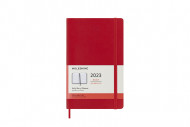 Moleskine 2023 12-month Daily Large Softcover Notebook: Scarlet Red