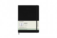 Moleskine 2023 18-month Weekly Extra Large Hardcover Notebook: Black