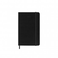 Moleskine 2024 12-Month Daily Pocket Hardcover Notebook: Black