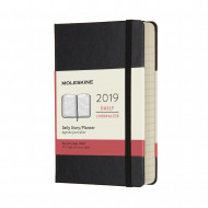 2019 Moleskine Notebook Black Pocket Daily 12-month Diary Hard