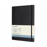 2019 Moleskine Notebook Black Extra Large Monthly 12-month Diary Soft