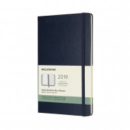 2019 Moleskine Notebook Sapphire Blue Large Weekly 12-month Diary Hard