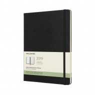 2019 Moleskine Notebook Black Extra Large Weekly 12-month Diary Hard