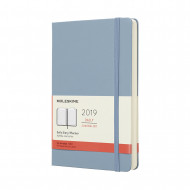 2019 Moleskine Notebook Cinder Blue Large Daily 12-month Diary Hard