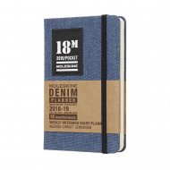 2019 Moleskine Denim Limited Edition Notebook Blue Pocket Weekly 18-month Diary