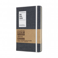 2019 Moleskine Denim Limited Edition Notebook Black Large Weekly 18-month Diary