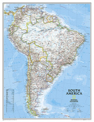 South America Classic, enlarged &, laminated