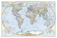 National Geographic Society 125th Anniversary World Map Laminated