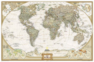 World Executive Map, Poster Sized, Boxed