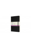 Moleskine Large Double Layout Plain and Ruled Hardcover Notebook: Black