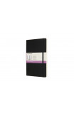 Moleskine Large Double Layout Plain and Ruled Softcover Notebook: Black