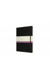 Moleskine Extra Large Double Layout Plain and Ruled Hardcover Notebook: Black