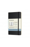 2019 Moleskine Notebook Black Pocket Monthly 12-month Diary Soft