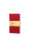 Moleskine Squared Cahier L - Red Cover (3 Set)