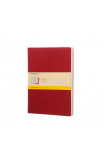Moleskine Squared Cahier Xl - Red Cover (3 Set)