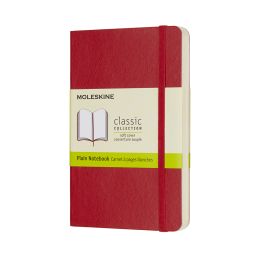 Moleskine Scarlet Red Pocket Plain Notebook Soft