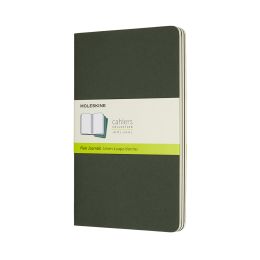 Moleskine Myrtle Green Large Plain Cahier Journal (Set of 3)
