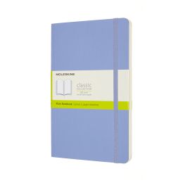 Moleskine Large Plain Softcover Notebook: Hydrangea Blue