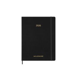 Moleskine 2026 13-Month Essential XXL Weekly Vertical Planner: Black