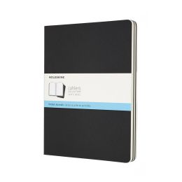 Set Of 3 Moleskine Extra Large Dotted Cahier Journals: Black