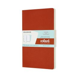 Volant Journals Large Plain Coral Orange Aqua.Blue