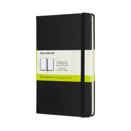 Moleskine Medium Plain Hardcover Notebook: Black