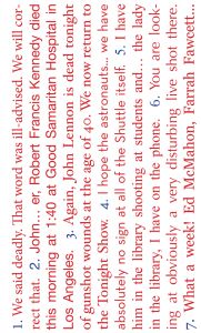 Seven American Deaths and Disasters