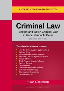 A Straightforward Guide to Criminal Law