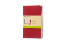 Moleskine Plain Cahier - Red Cover (3 SET)