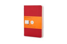 Moleskine Ruled Cahier L - Red Cover (3 SET)