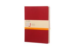 Moleskine Ruled Cahier XL - Red Cover (3 SET)