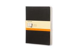 Moleskine Ruled Cahier XL - Black Cover (3 Set)
