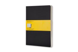 Moleskine Squared Cahier XL - Black Cover (3 Set)