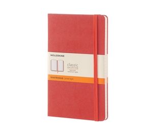 Moleskine Coral Orange Large Ruled Notebook Hard