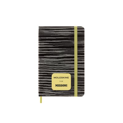 Moleskine Missoni 2023 12-Month Pocket Weekly Hardcover Notebook: Fiammato Black & White