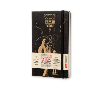 Moleskine Alice In Wonderland Limited Edition Black Hard Large Plain Notebook
