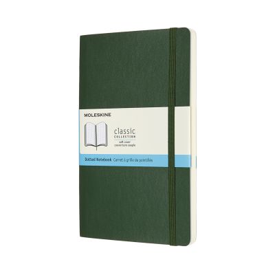 Moleskine Large Dotted Softcover Notebook: Myrtle Green