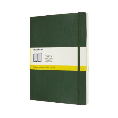 Moleskine Extra Large Squared Softcover Notebook: Myrtle Green