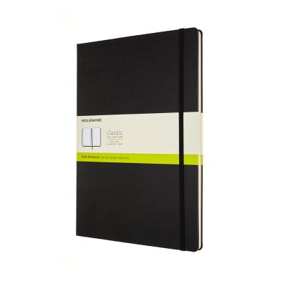 Moleskine Classic A4 Plain Hardcover Notebook: Black