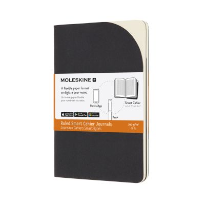 Moleskine Paper Tablet P+ Pocket Ruled Cahier 2-Pack: Black