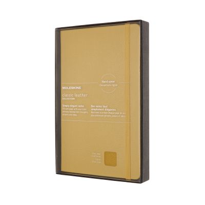 Moleskine Classic Limited Collection Large Leather Ruled Hardback Notebook in Box: Amber Yellow