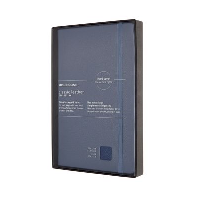 Moleskine Classic Limited Collection Large Leather Ruled Hardback Notebook in Box: Forget Me Not Blue