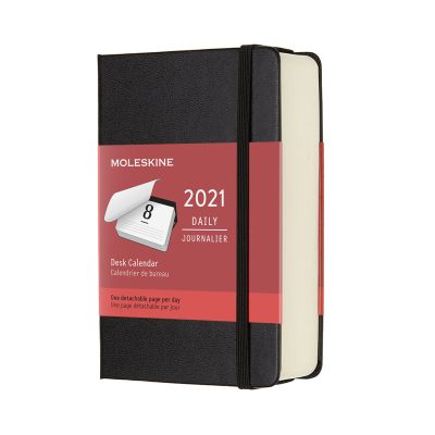 Moleskine 2021 12-Month Daily Pocket Hardcover Desk Calendar