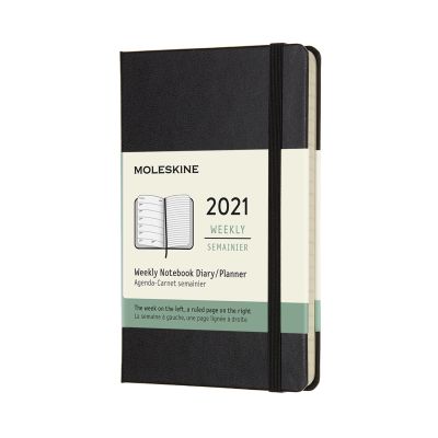Moleskine 2021 12-Month Weekly Pocket Hardcover Diary: Black