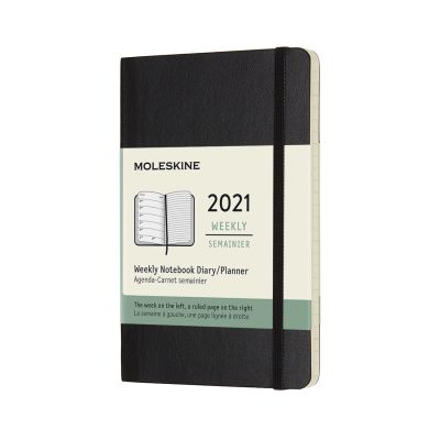 Moleskine 2021 12-Month Weekly Pocket Softcover Diary: Black