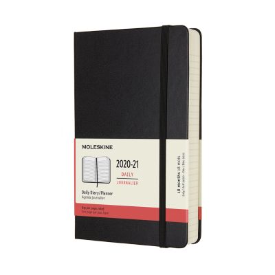 Moleskine 2021 18-Month Daily Large Hardcover Diary: Black