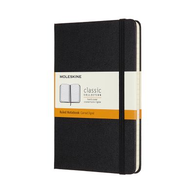 Moleskine Medium Ruled Hardcover Notebook: Black